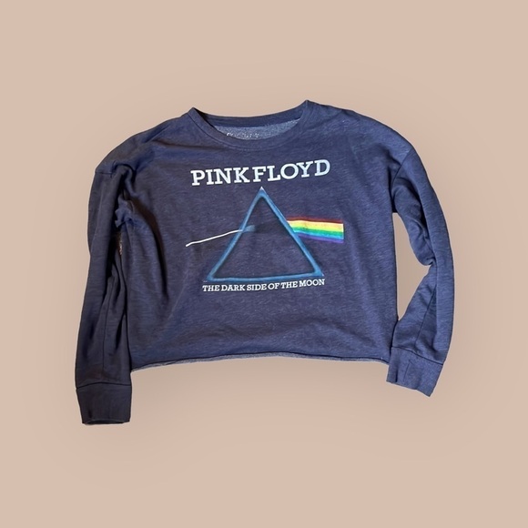 PINK Floyd cropped lightweight sweatshirt size Medium - Picture 3 of 3